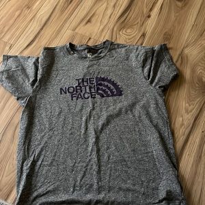 North face purple logo dry fit shirt